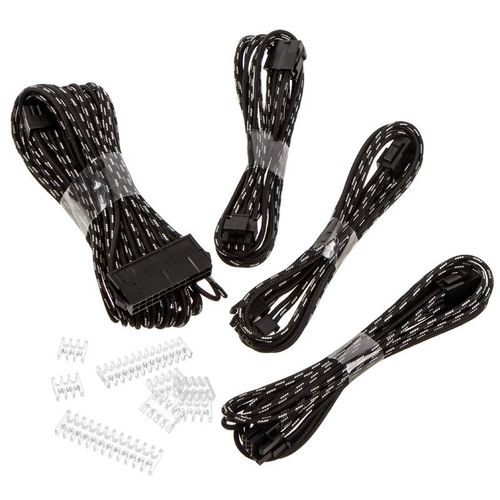 Phanteks PH-CBCMBO S-Pattern - Kit de câble d'extension d'alimentation - noir, argent