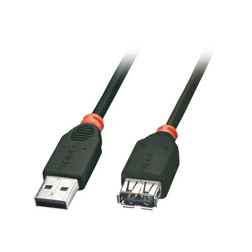 Lindy - Rallonge de câble USB - USB (M) pour USB (F) - USB 2.0 - 50 cm - moulé - noir