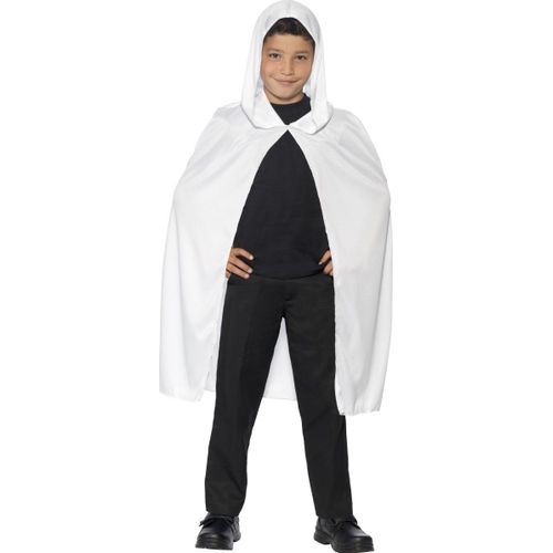 Cape À Capuche Blanche Enfant Halloween - 76853 - Taille Unique - Port 0¿