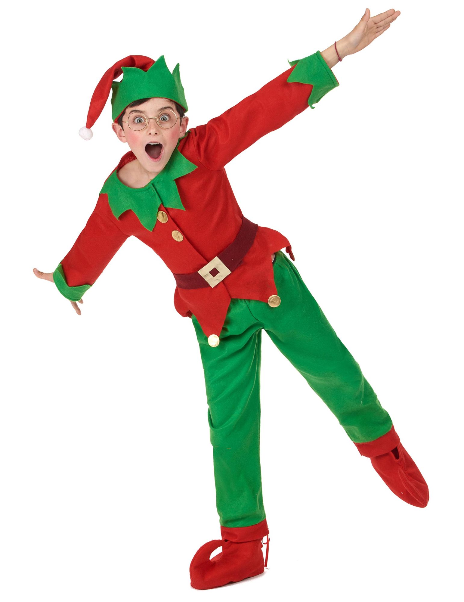 Déguisement Complet Elfe De Noël Enfant - Taille: 7 À 9 Ans