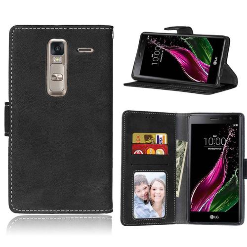 Supercmart® Housse Pour Lg Class Zero Etui Coque Support Video Fente Kickstand Cuir Pu Étui Portefeuille Pour Lg Class Noir