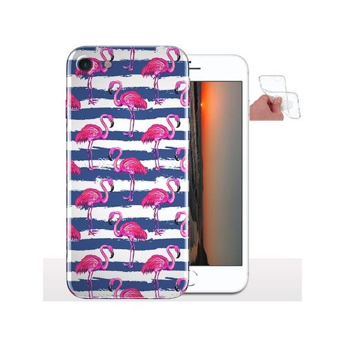 Coque Gel Iphone 8 Flamants Roses - Housse Silicone Anti Chocs 4.7 Pouces Apple