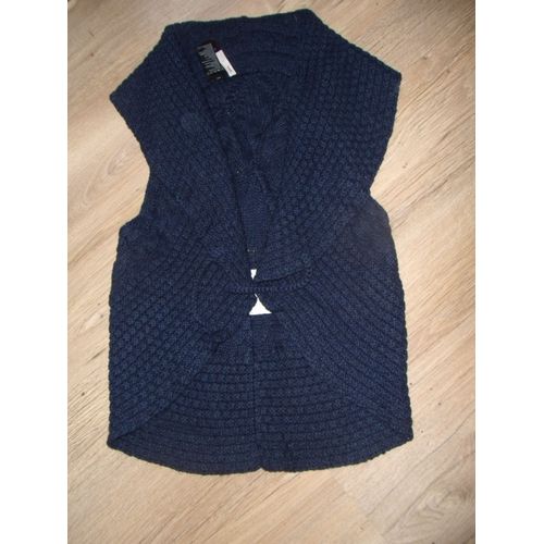 Pull Gilet H&m Laine Marine 12.14 Ans