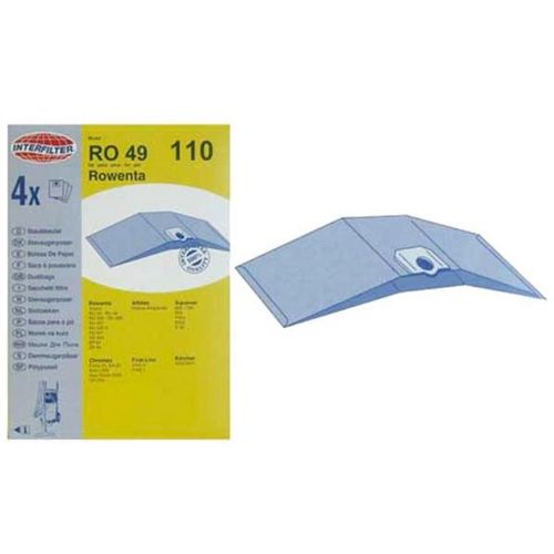 Boîte de 8 sacs papier Aspirateur (35601439 ROWENTA KARCHER AQUAVAC CHROMEX CALOR HOOVER DELONGHI FIRSTLINE NEVA SHOP VAC MAC ALLISTER NILFISK)