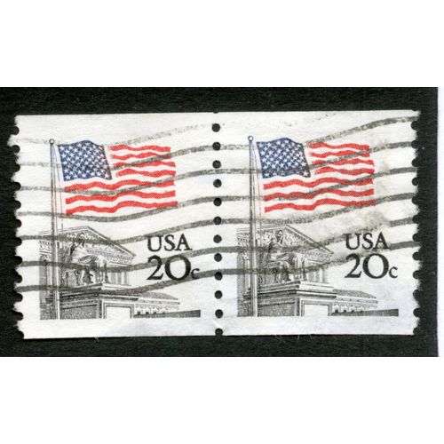 Deux Timbres Oblitérés Usa 20c