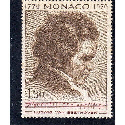 Timbre-Poste De Monaco (Bicentenaire De La Naissance De Beethoven) 