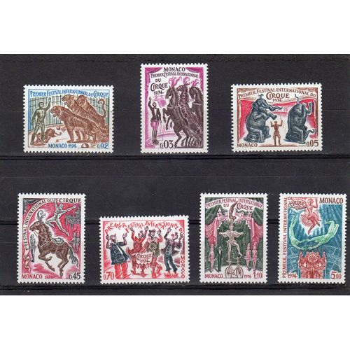 Timbres-Poste De Monaco (Premier Festival International Du Cirque) 