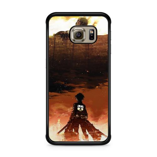 Coque Pour Samsung Galaxy S6 Attaque Des Titans Manga Anime Soleil Ref 61