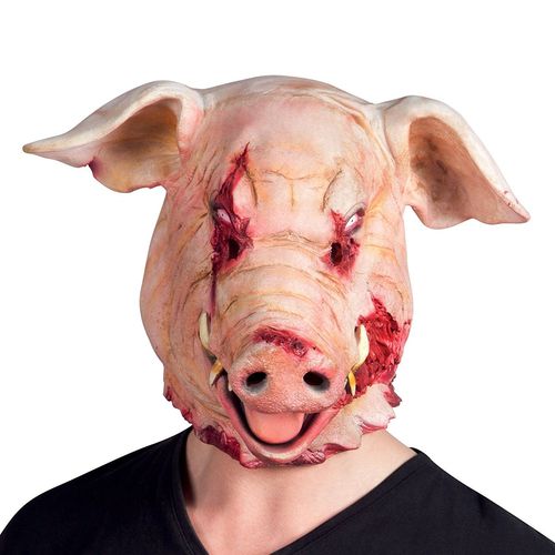 Halloween Masque Latex Pro Cochon Sanglant