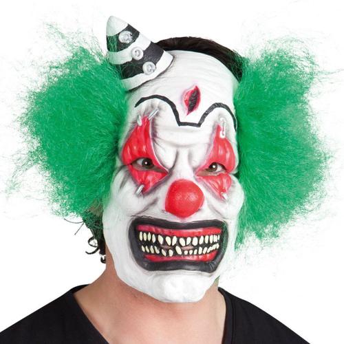 Masque Clown Effrayant (Masque Latex + Cheveux)