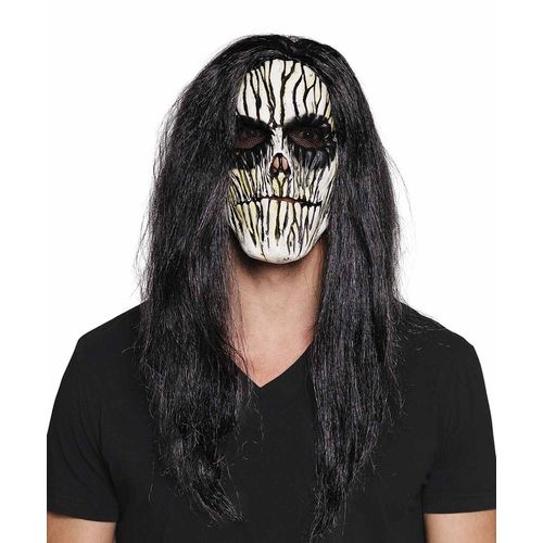 Masque Latex Sorcier Vaudou Avec Cheveux
