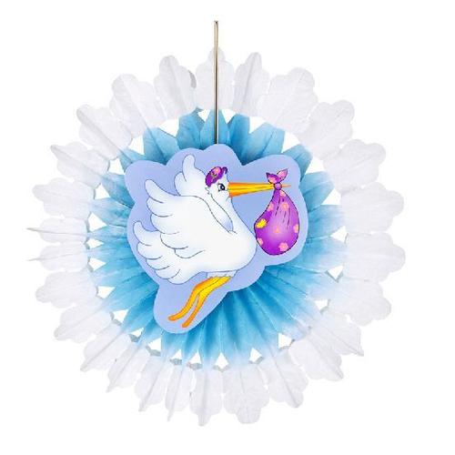 Rosace Bleue Cigogne Avec Bebe 50 Cm Deco Festive Rakuten