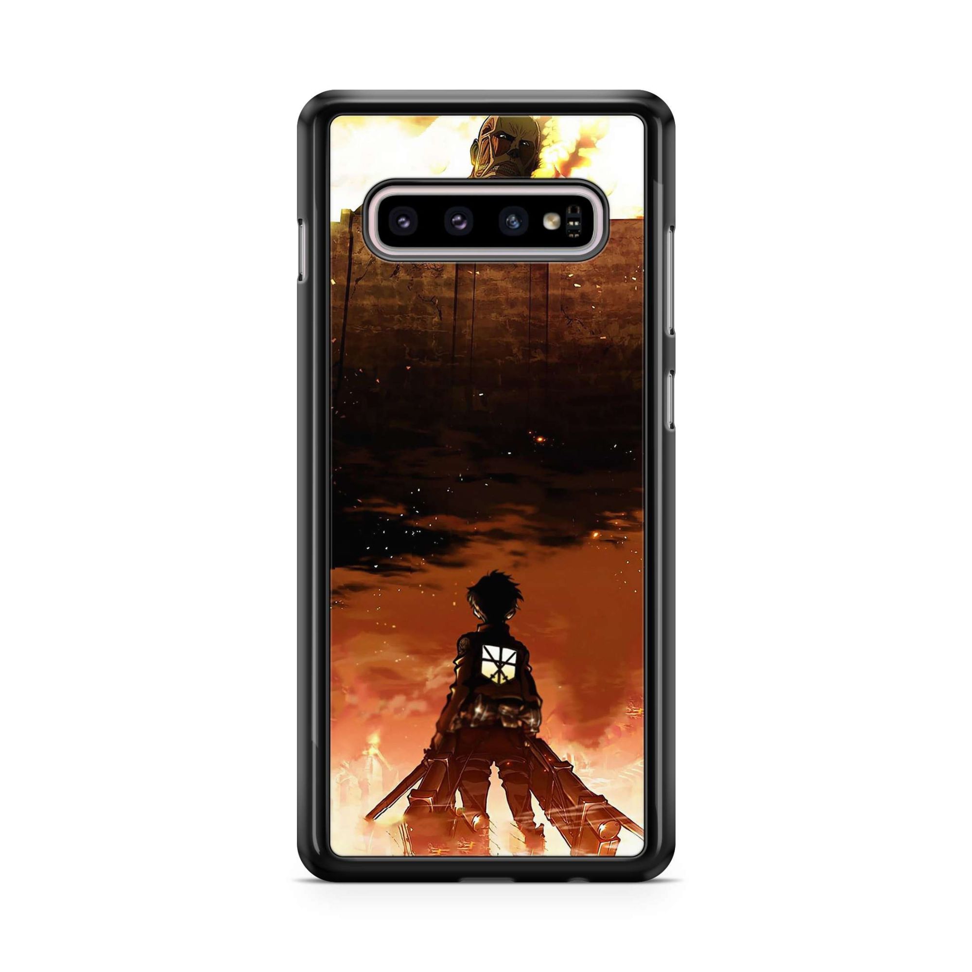 Coque Pour Samsung Galaxy S10e Silicone Tpu Attaque Des Titans Manga Anime Soleil Ref 68