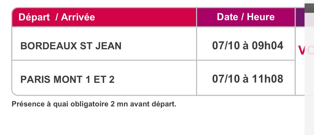 Billet Train Paris d’occasion  Plus que 4 à 60%