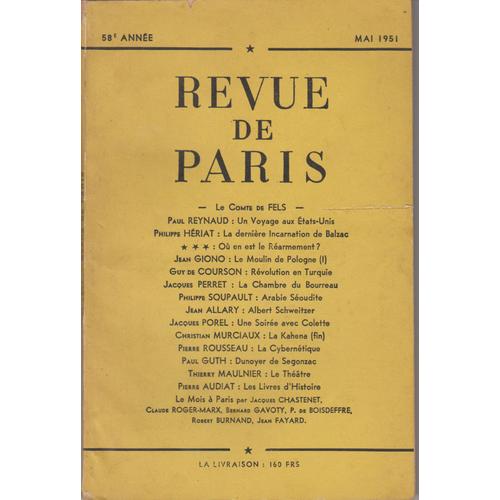 Revue De Paris Mai 1951 