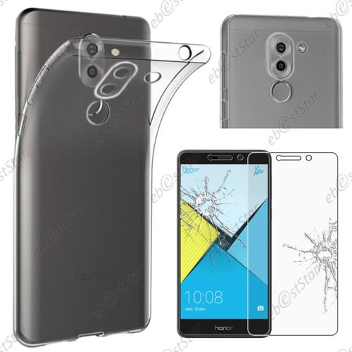 Ebeststar ® Pour Huawei Honor 6x - Housse Etui Coque Silicone Gel Souple Ultra Fine 0,3mm Et Invisible + Film Protection Écran En Verre Trempé, Couleur Transparent [Note Importante Lire Description]