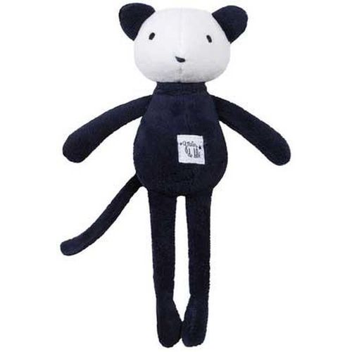 Doudou Grain De Ble Chat Ours Bleu Marine 24cms