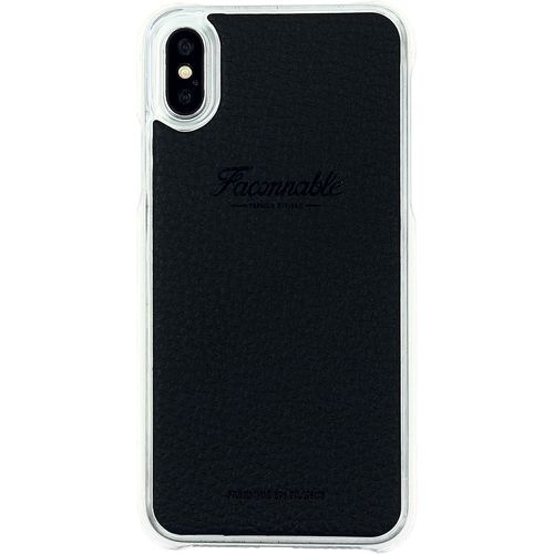 Coque Rigide Façonnable Noire Collection French Riviera Pour Iphone X