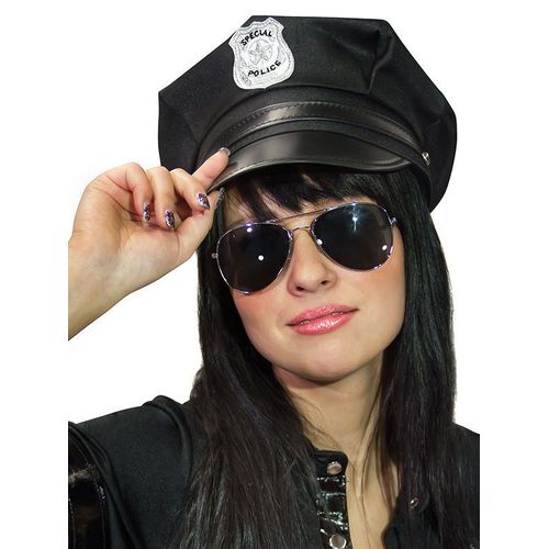 Chapeau Police Noir Taille Unique