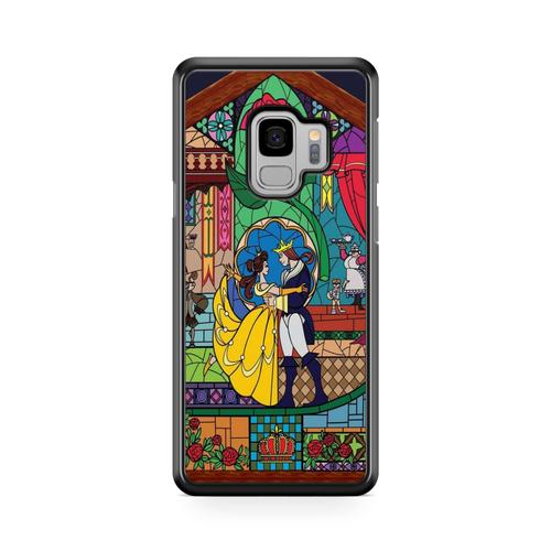 Coque Pour Samsung Galaxy S9 Silicone Tpu La Belle Et La Bete Disney Princesse Dessin Animé Rose Éternelle Ref 2174