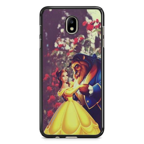 Coque Pour Samsung Galaxy J7 2017 ( J730 ) La Belle Et La Bete Disney Princesse Dessin Animé Rose Éternelle Ref 2772