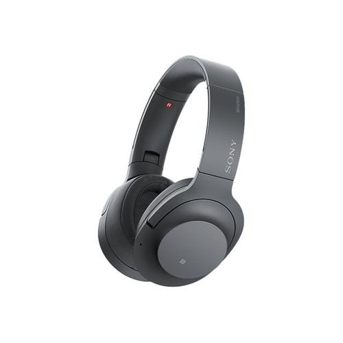 Sony h.ear on 2 Wireless NC WH-H900N - Écouteurs - circum-aural - Bluetooth - sans fil - NFC* - Suppresseur de bruit actif - noir grisâtre