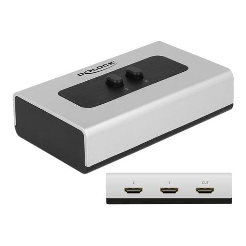 Delock Switch HDMI 2 port manual - Commutateur vidéo/audio - 2 x HDMI - de bureau