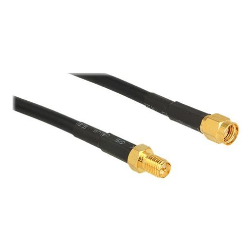 Delock CFD200 - Rallonge de câble d'antenne - RP-SMA (F) pour RP-SMA (M) - 1 m - CFD-200 - noir