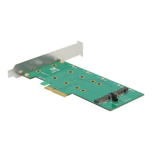 Delock PCI Express Card > 2 x internal M.2 Key B with RAID - Contrôleur de stockage - M.2 Card - profil bas - RAID RAID 0, 1 - PCIe 2.0 x4