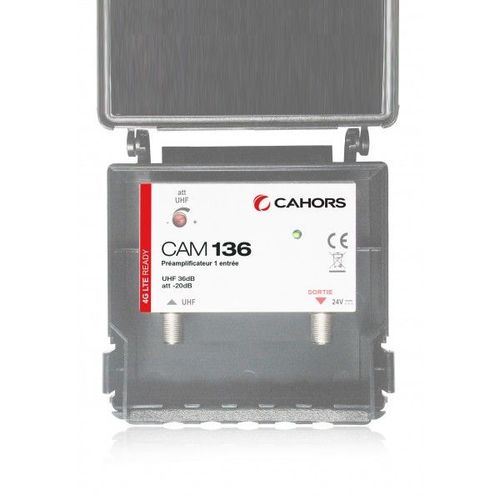 CAHORS CAM136-5G Préamplificateur UHF TNT 1 entrée 36dB