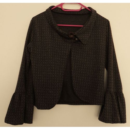 Gilet Marron À Losanges. Synthétique. Taille 38