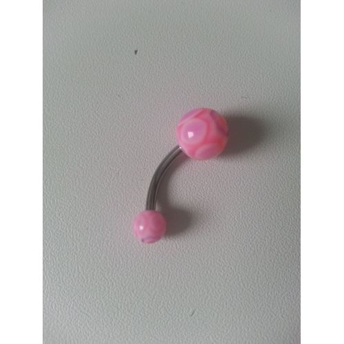 Piercing Pour Nombril En Rose Pâle, Rose Foncé & Violet.