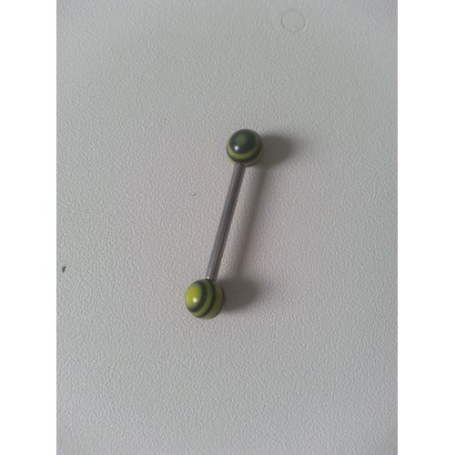 Piercing Pour La Langue En Noir & Vert.