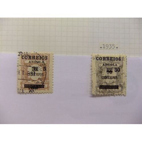 Angola 1935 Timbres Taxe Yvert N 260 / 61 Fu 