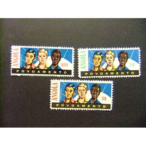 Angola 1962 Races Humaines Yvert N 444 / 46 ** Mnh