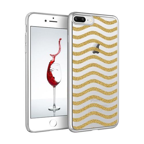 Coque Silicone Transparente Gel Iphone 6 Vague Dorées - 4.7 Pouces