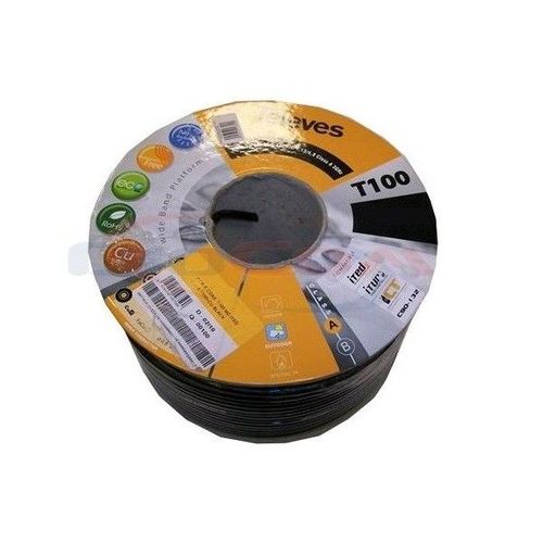TELEVES CÂBLE COAXIAL 16 PATC NOIR T100 Classe A TV tnt satellite Exterieur