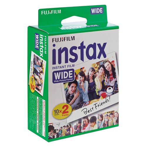 Fujifilm Film Instax Wide 99 x 62 mm - Compatible Appareil Instax Wide uniquement - Bipack 10 x 2 films