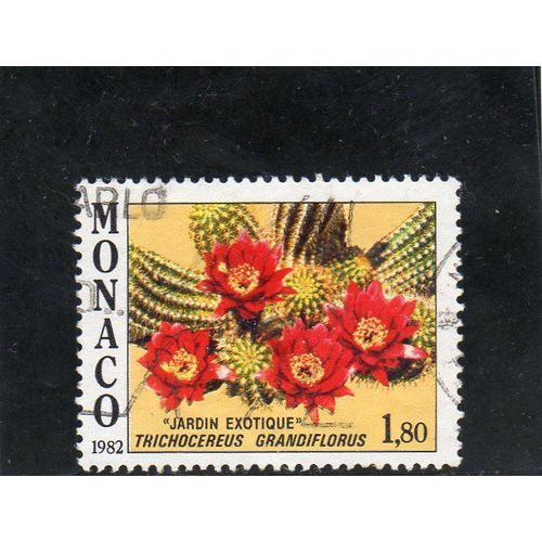Timbre-Poste De Monaco (Plante Du Jardin Exotique, Cactus) 