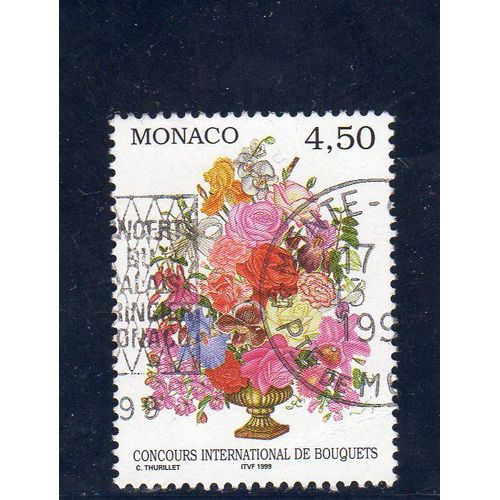 Timbre-Poste De Monaco (32ème Concours International De Bouquets) 