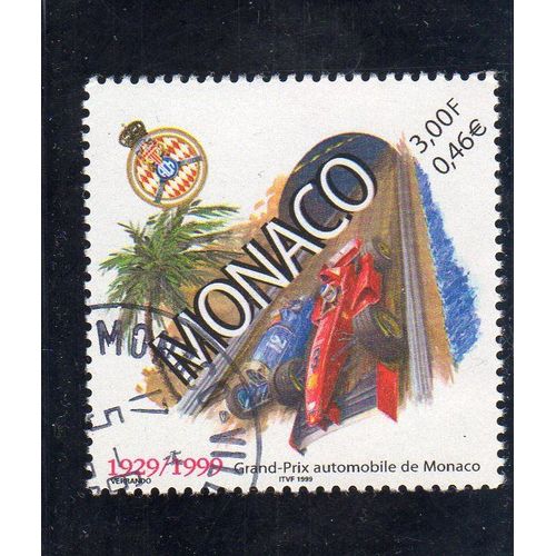 Timbre-Poste De Monaco (70ème Anniversaire Du Grand-Prix Automobile De Monaco) 