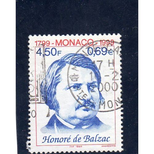 Timbre-Poste De Monaco (Bicentenaire De La Naissance D'honoré De Balzac) 
