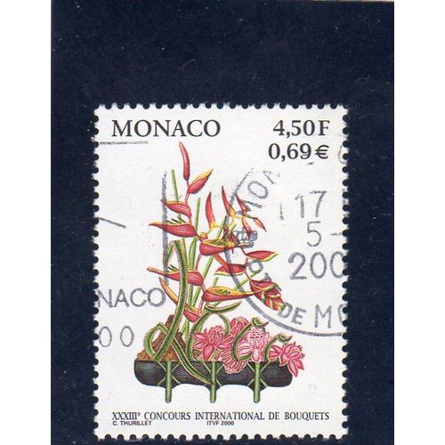 Timbre-Poste De Monaco (33ème Concours International De Bouquets) 