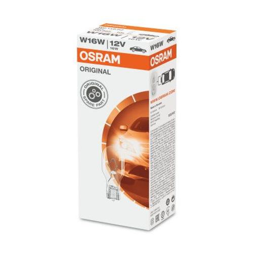 Osram Original W16w, Lampe Halogène, Feu De Recul Et Feu Stop, Clignotant Arrière, 921, 12 V Véhicule De Tourisme, Boîte Pliante (10 Pièces)