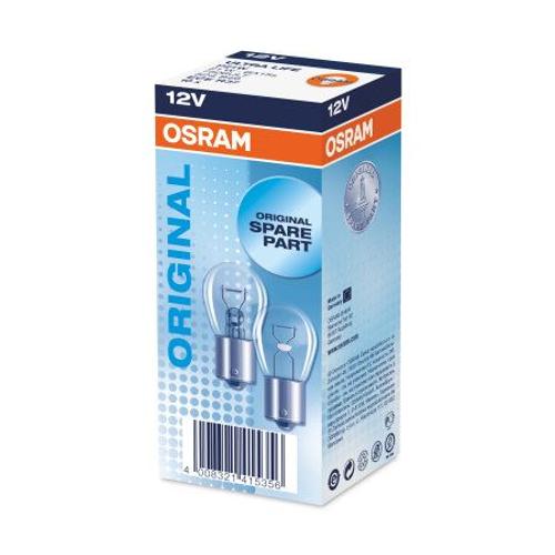 Osram Ultra Life P21w Lampe De Signalisation Halogène, Feu Stop, Feu Antibrouillard Arrière, 7506ult, 12v Véhicule De Tourisme, Boîte Pliante (10 Pièces)