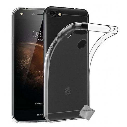 Housse Etui Coque Silicone Gel Fine Huawei Y6 Pro (2017) + Verre Trempe - Transparent Tpu