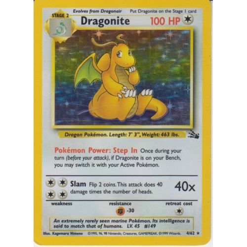 Carte Pokemon Dragonite 4/62