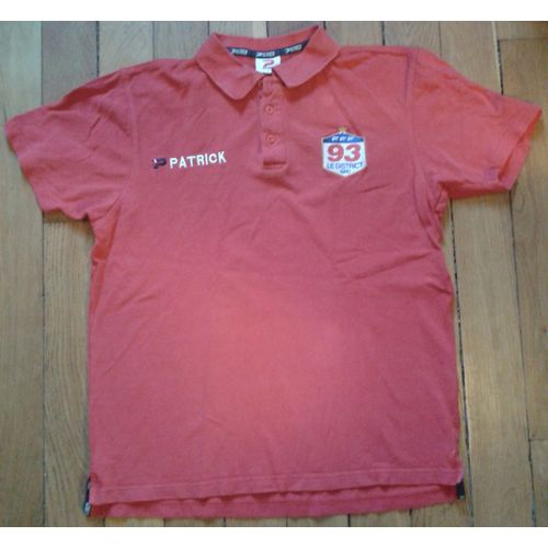 Polo Patrick Rouge Taille L Fff 93 Le Disctrict 1980 100% Coton