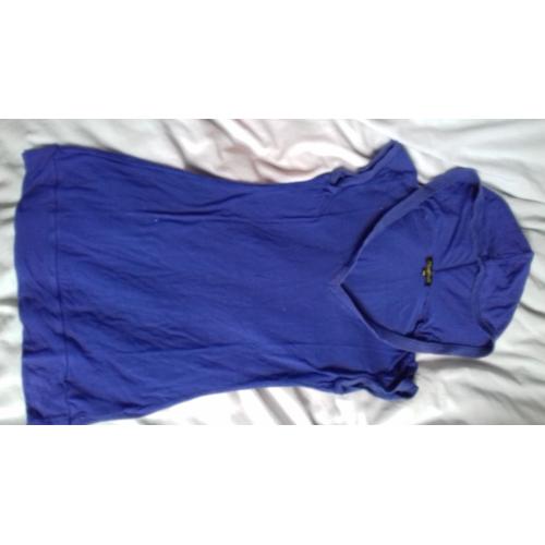 T-Shirt Rosebud Coton Xs Bleu Avec Capuche