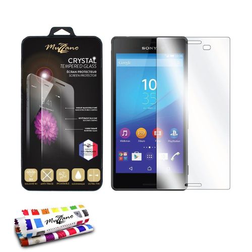 Film De Protection Sony Xperia M4 Aqua En Verre Trempé Avec Un Stylet Et Chiffon